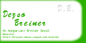 dezso breiner business card